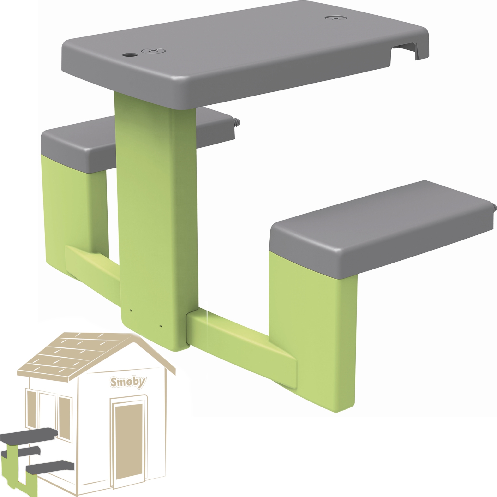 Piknikový stôl k detským záhradným domčekom Smoby Life Bench